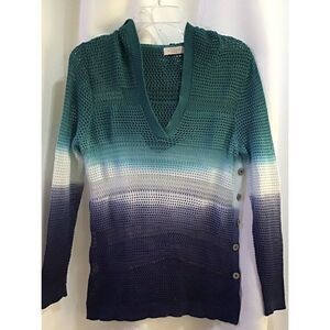 Paradise Shores Women’s Crocheted Striped Top Size Medium